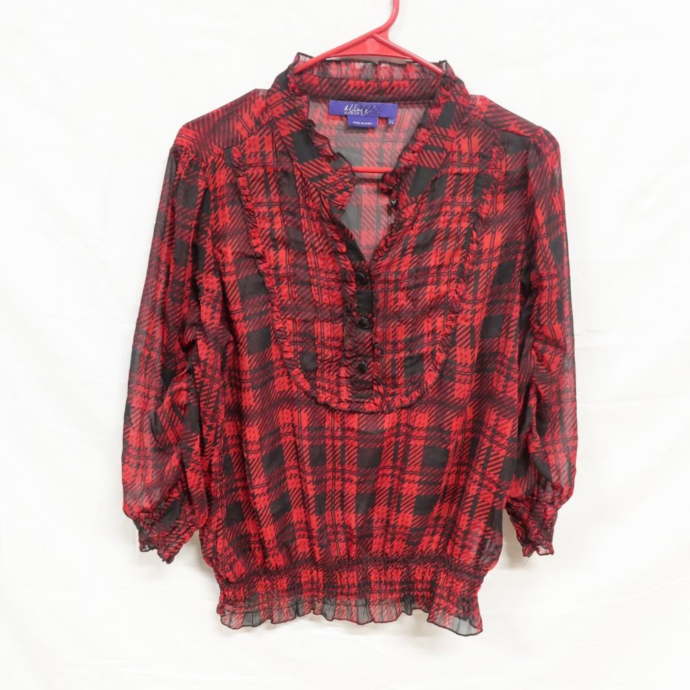 Miley Cyrus  Max Azria  Red Plaid top